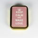 2oz Gold Tobacco Tins - Keep Calm And Make Love