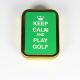 2oz Gold Tobacco Tins - Keep Calm And Play Golf