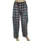 Bartemius Chequered Flannel Combat Trousers - Large
