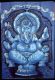 Ganesha with Parashu Batik Small - Blue