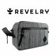 The Stowaway Travel Bag by Revelry - Striped Dark Grey