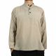 Plain Hemp Cotton Grandad Shirt - XXL
