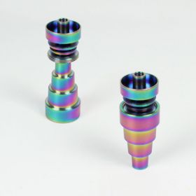 Iridescent 6 in 1 Titanium Domeless Nail