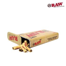 RAW Natural Unrefined Pre-Rolled Tips in Tin - 100 Tips Per Tin