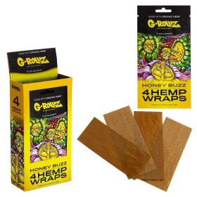 G-ROLLZ Loose Hemp Blunt Wraps 4 Pack - Honey Buzz