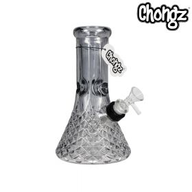 Chongz 20cm "Marty" Smoked Cut Glass Waterpipe