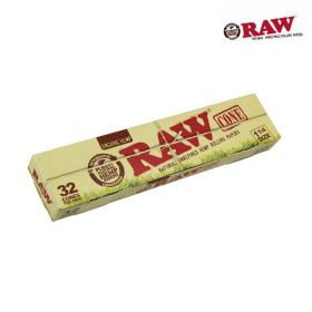 Raw Organic Hemp 1 1/4 Cones - 32 Pack