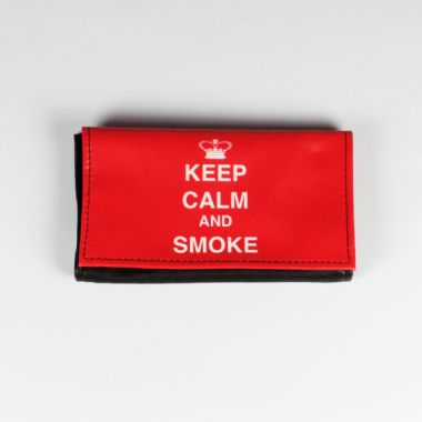 Printed Design Tobacco Pouch - Keep Calm And Smoke