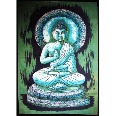 Buddha Abhaya Batik Small - Green
