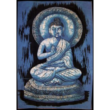 Buddha Abhaya Batik Small - Blue