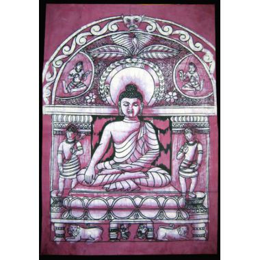 Buddha Bhumisparsa Batik Small - Purple