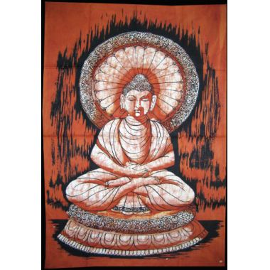 Buddha Dhyana Batik Small - Brown