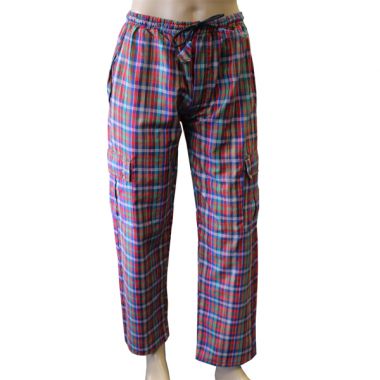 Edoraas Chequered Combat Trousers - Large