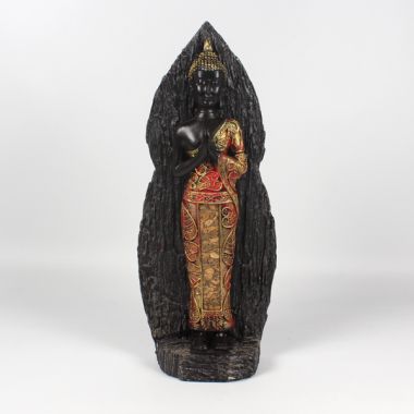 Standing Thai Buddha 30cm - Red/Gold