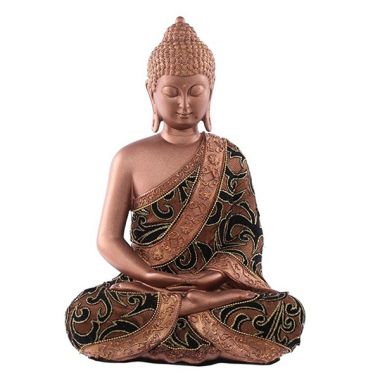 Thai Buddha Dhyana Fabric Effect Statue