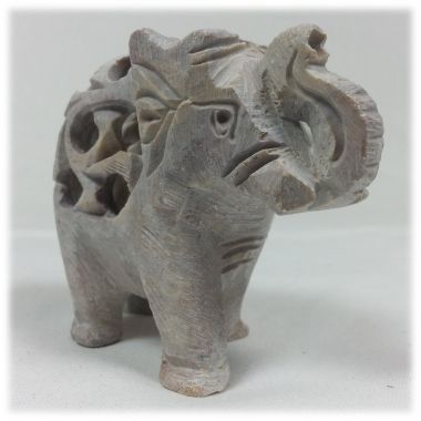 Soapstone Elephant Statuette