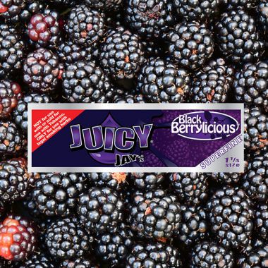 Juicy Jay 1 1/4 Superfine Papers - Black Berrylicious