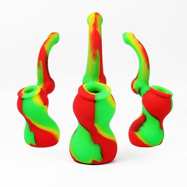 Rasta Silicone Bubbler Type Waterpipe 12.5cm