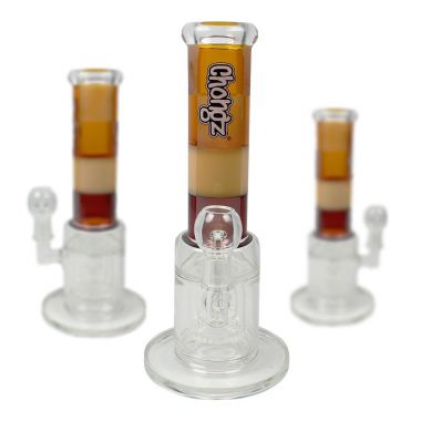 Chongz 27.5cm Yellow "Ping Bong" Glass Triple Diffuser Bong