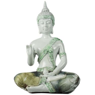 Thai Buddha White & Cream Enlightenment Figurine