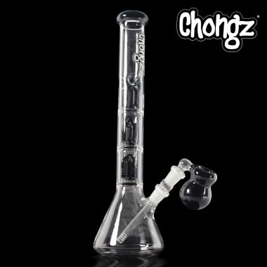Chongz 'Black Nasty' Triple Diffuser Glass Bong