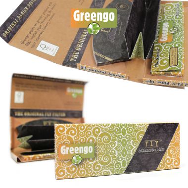 Greengo 'Fly Black Silk' Kingsize Rolling Papers with Tray