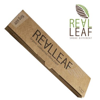 Real Leaf Kingsize Organic Unbleached Rolling Papers + Filter Tips