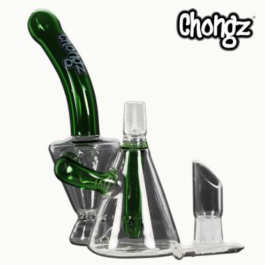Chongz 'Glass Jaw' 16cm Glass Oil Rig Recycler