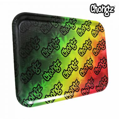 Chongz Compressed Wood Rolling Tray - Rasta Leaf