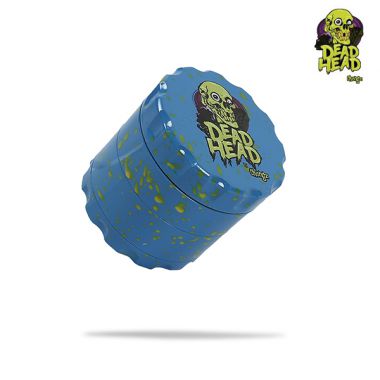Dead Head by Chongz 60mm Sifter Grinder (Blue with Yellow Splashes)