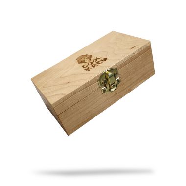 CoolKrew Small Wooden Rolling Box