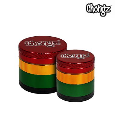 Chongz 'Dragon Fire' Rasta 4-Part Metal Sifter Grinder