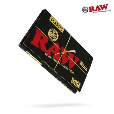RAW Classic Black Single Wide 1 1/4 Size Rolling Papers