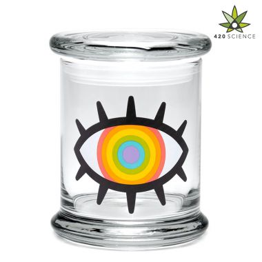 420 Classic Pop Top Jar Woke Rainbow Eye - Large