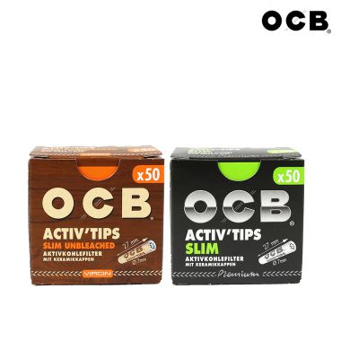 OCB Premium ACTIV Charcoal Filters (Box of 50)