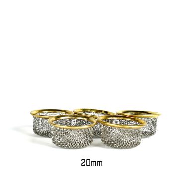 Brass Rim Cylindrical Screens - 20mm