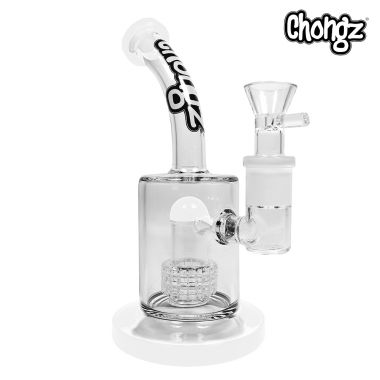 Chongz 'Turbo' 23cm Glass Percolator Bong - White