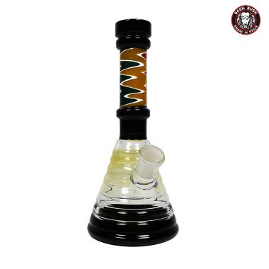 Basil Bush Patterned Glass Beaker Bong - ZigZag