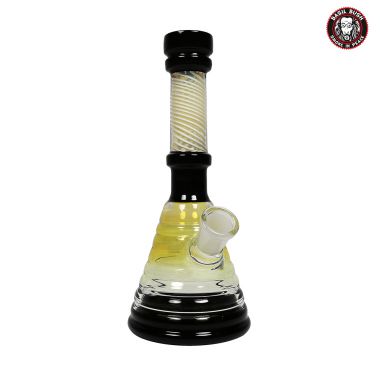 Basil Bush Patterned Glass Beaker Bong - Spirals