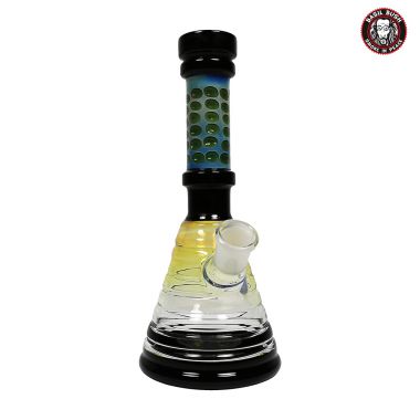 Basil Bush Patterned Glass Beaker Bong - Bubbles