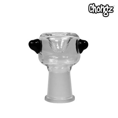 Chongz 'Black Ears' Glass Bowl - 14.5mm - Female