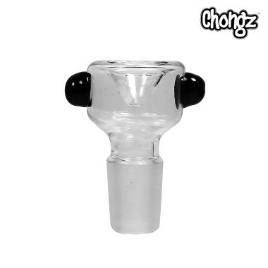 Chongz 'Black Ears' Glass Bowl - 18.8mm - Male