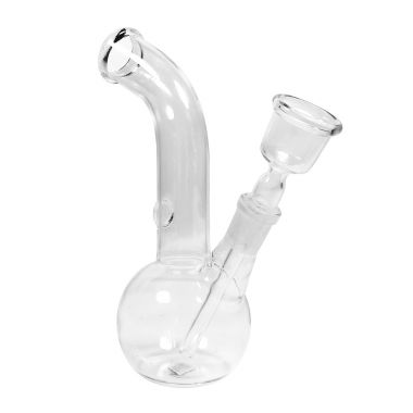 Small Glass Single Chamber Curve Neck Bong