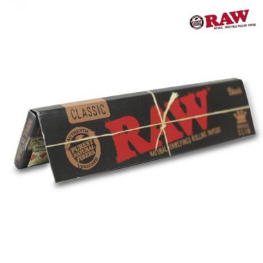RAW Classic Unbleached Kingsize Slim Black Papers