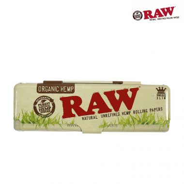 RAW Metal Kingsize Rolling Papers Case - Organic Hemp