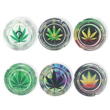 Sparkys Glass 'Assorted Leaf' Ashtray