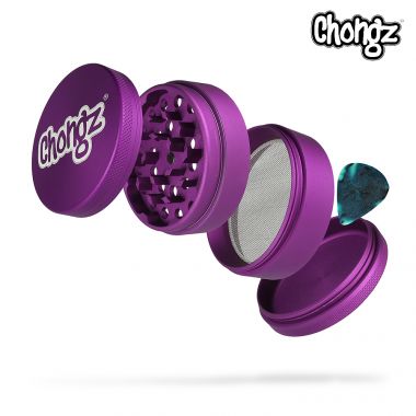 Chongz 63mm 4-Part 'Big Purple One' Metal Sifter Grinder