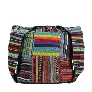 Colourful Patchwork Woven Bag
