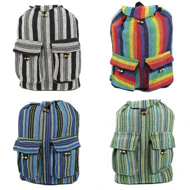 Two Pocket Woven Backpack
