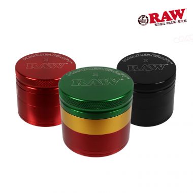 RAW X Hammercraft 4-Part Aluminium Red Sifter Grinder